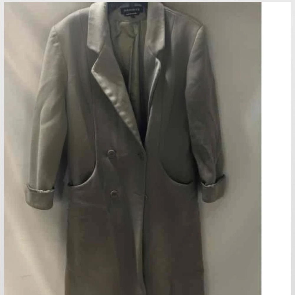 Gorgeous Donnybrook Tan Grey 100% Wool Full Length Trench Winter Floor Maxi Coat